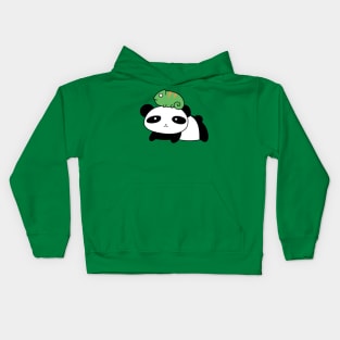 Panda and Little Chameleon Kids Hoodie